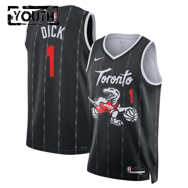 Toronto Raptors Trikot Grady Dick Nike 2025-26 City Edition Schwarz Swingman - Kinder Toronto Raptors Trikot Grady Dick Nike 2025-26 City Edition Schwarz Swingman - Kinder